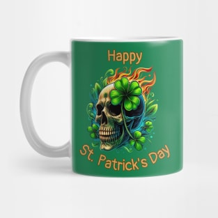 St Patricks Day 2024. Irish Skull Men Mug